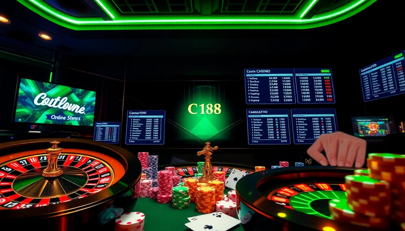 C 168 - Engaging online casino gameplay with vibrant tables and interactive elements.