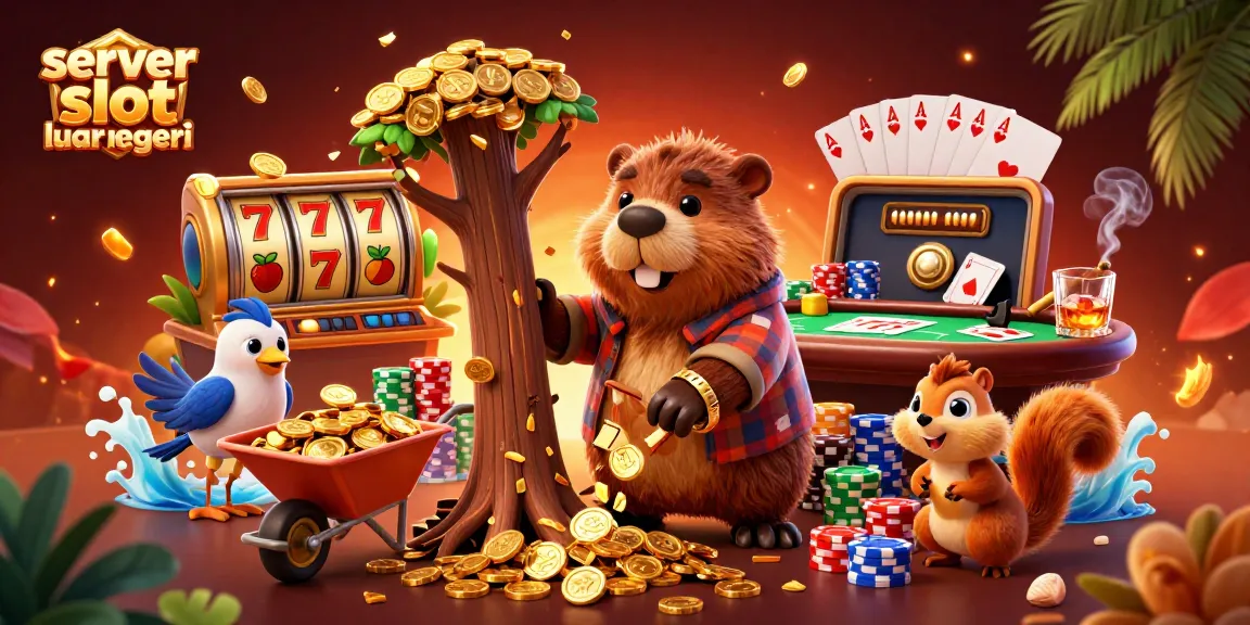 Experience thrilling wins at server slot luar negeri with golden coins raining from a charming scene.