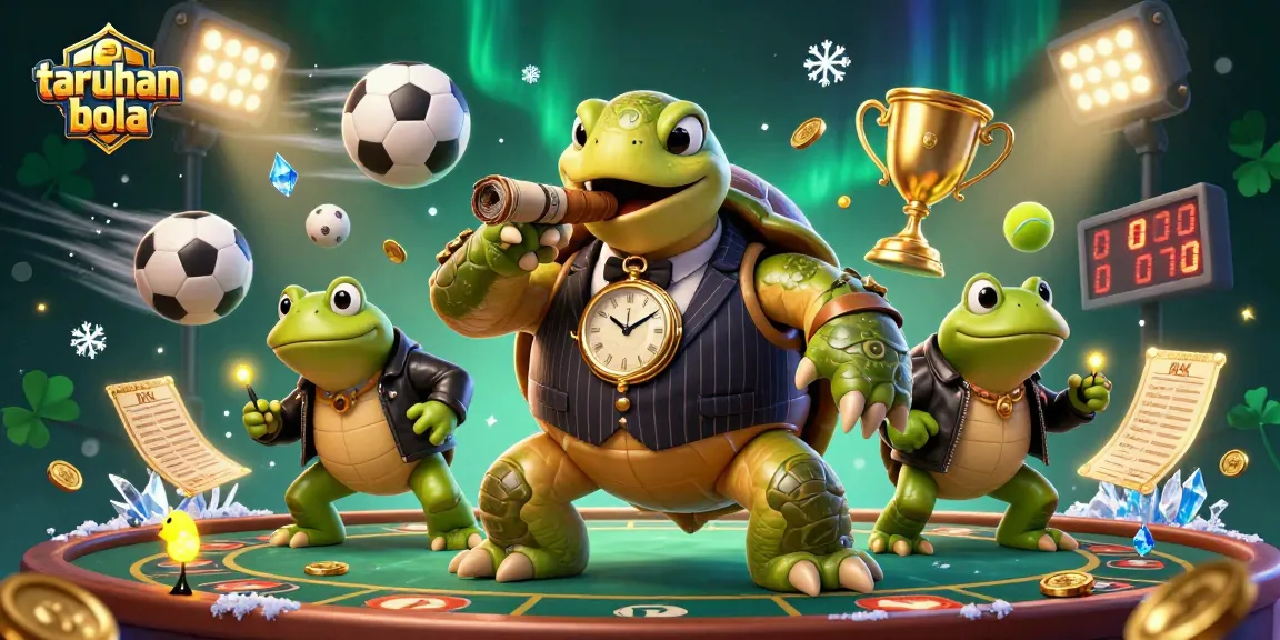 Menawarkan taruhan bola dalam suasana kasino dengan karakter menarik dan elemen dinamis.