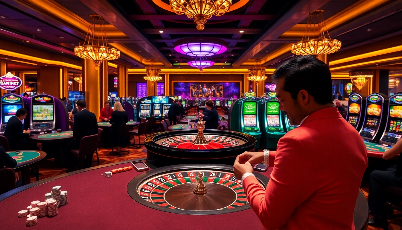 Engage with the excitement at https://8kbetbh.com/ with stunning casino visuals showcasing roulette, poker tables, and slot machines.