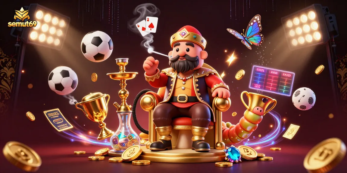 Semut69 membantu pemain meraih kemenangan dengan simbol-simbol keberuntungan dalam ilustrasi kasino yang penuh warna.