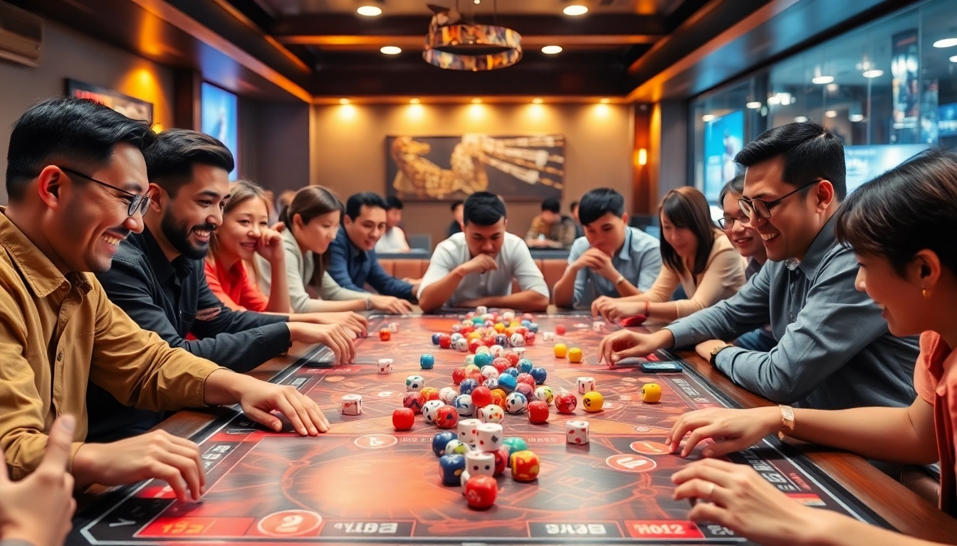 Rikitogel game dengan pemain antusias dan papan permainan berwarna-warni yang menyenangkan.
