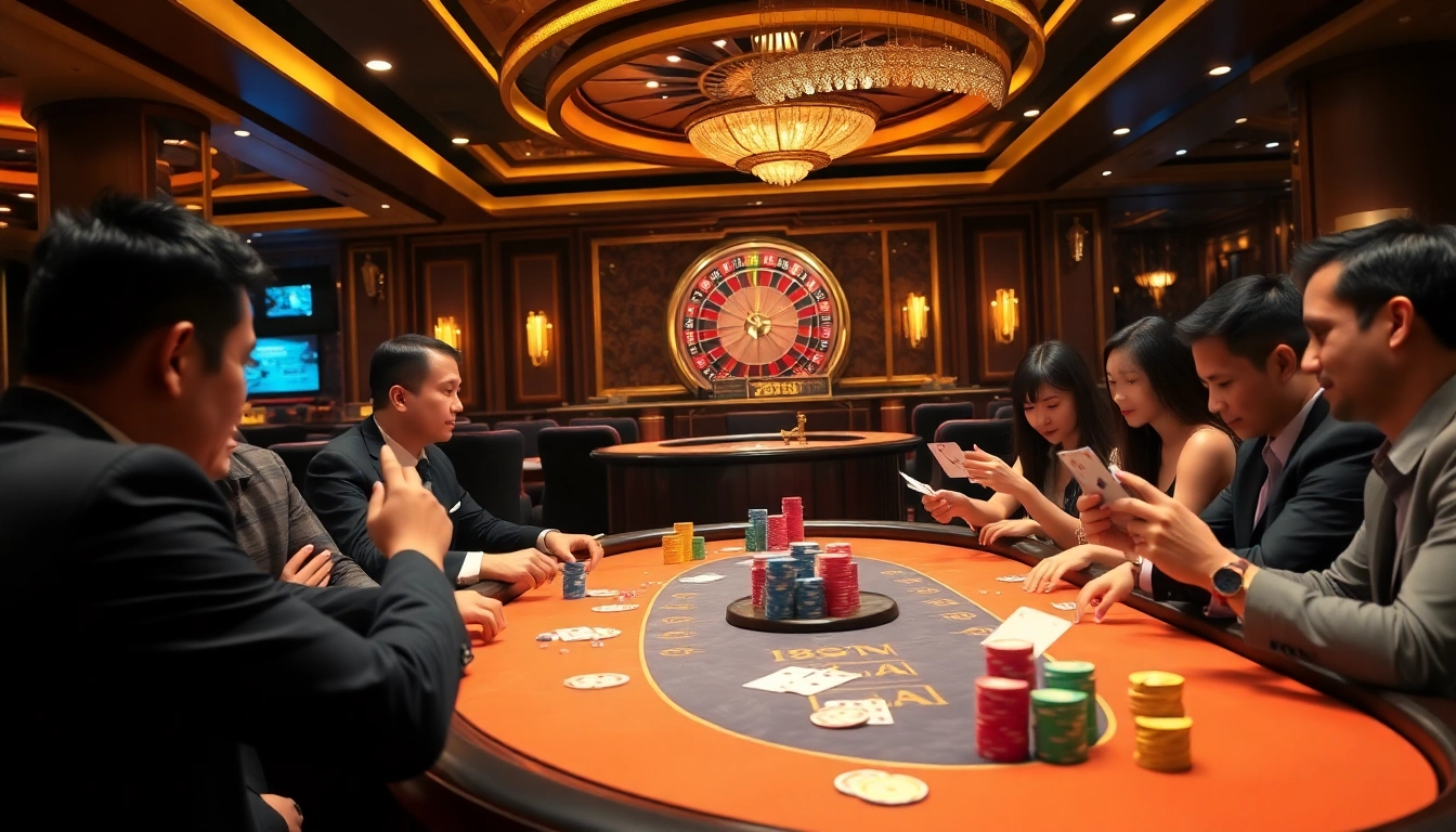 Experience thrilling IDN poker terbaru action at an upscale casino poker table with vibrant chips and cards.