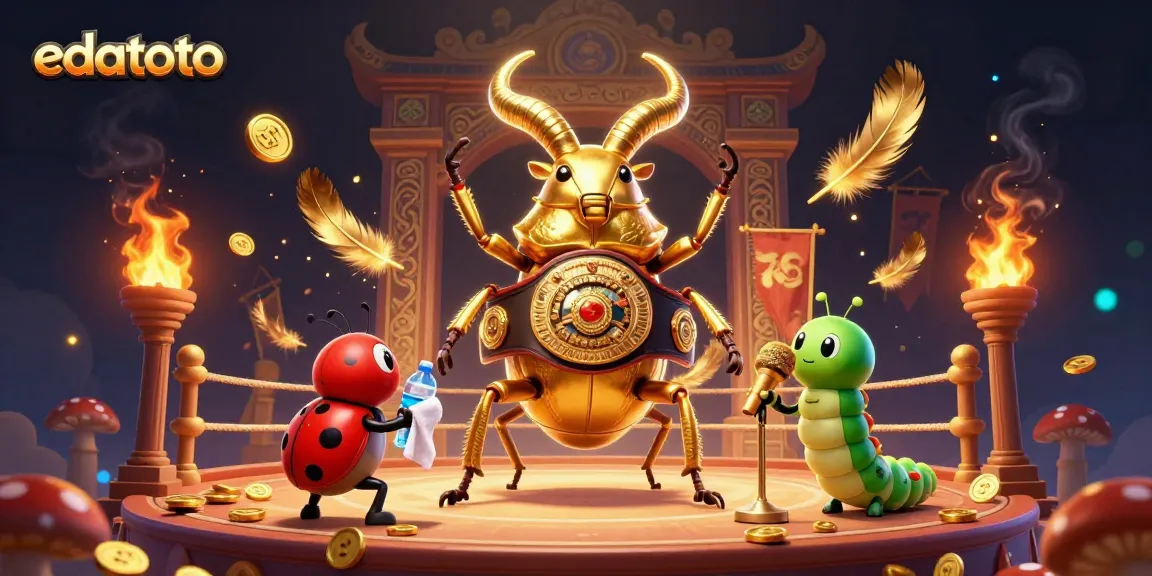 Experience the excitement of edatoto with a boxing beetle champion in a dynamic casino setting.