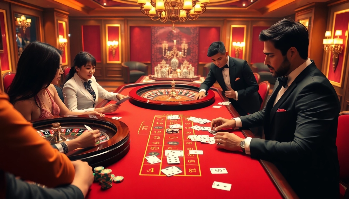 Experience rr88 chính thức gaming with an engaging casino table showcasing excitement and high-stakes action.