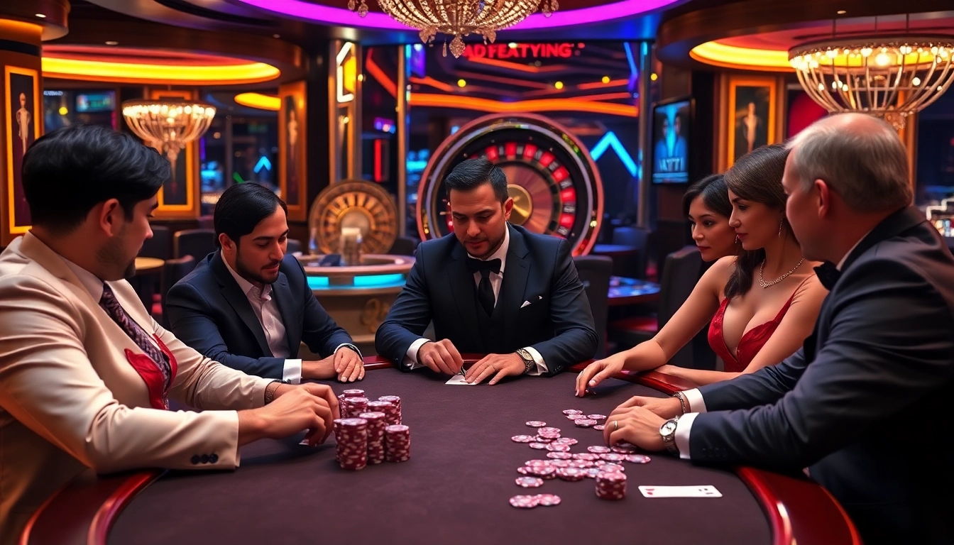 Experience the thrill of high-stakes poker at S8.limo casino with glamorous players and vibrant ambiance.