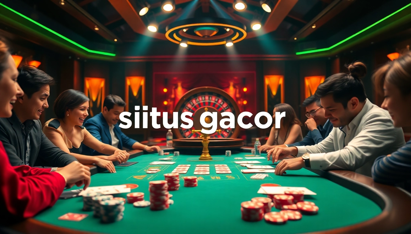 Rasakan sensasi situs gacor di meja poker yang ramai bersama para penjudi antusias dan chip kemenangan.