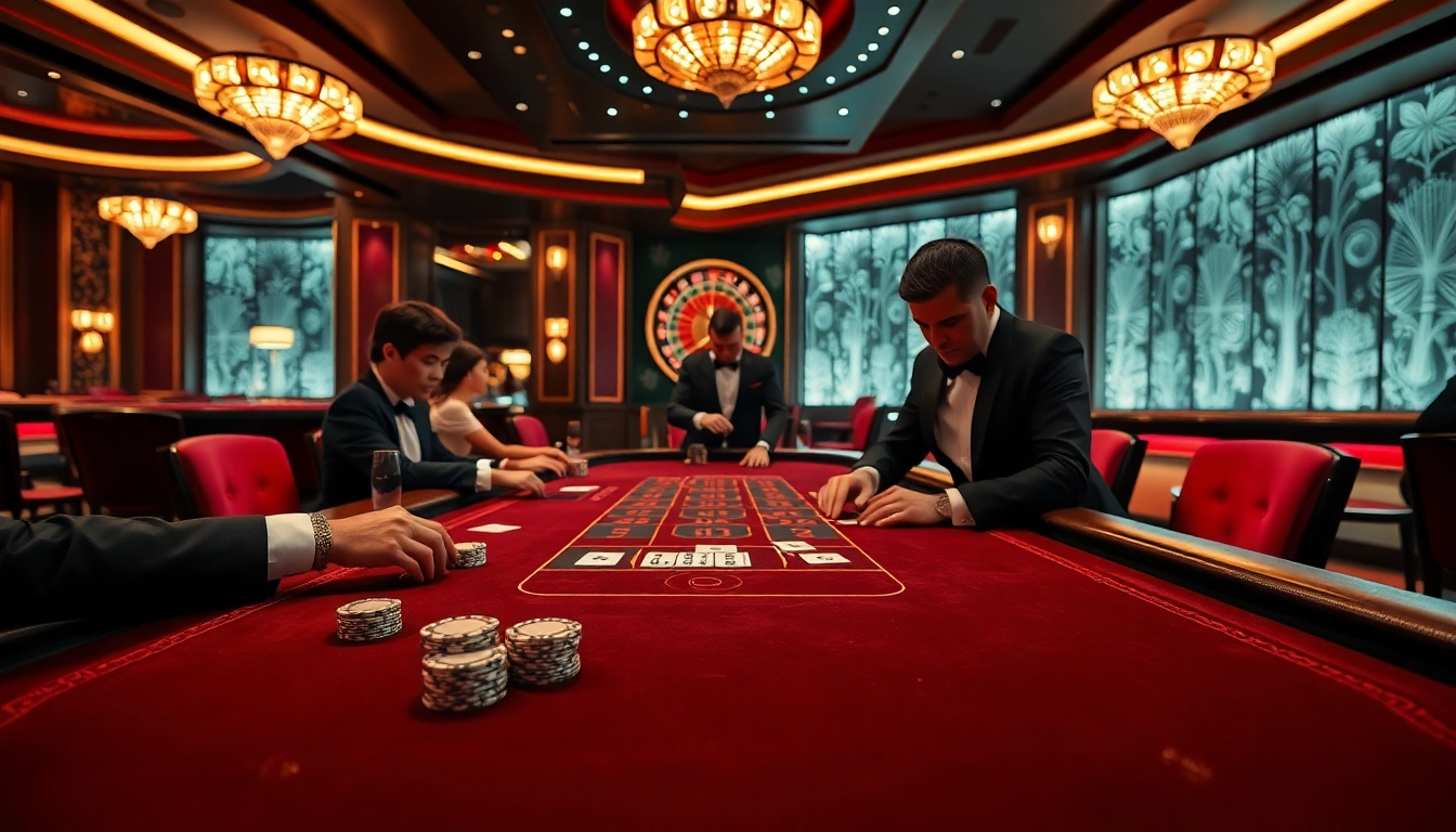 Experience the excitement of a blackjack table at 32 win casino, showcasing high-stakes action and luxury.