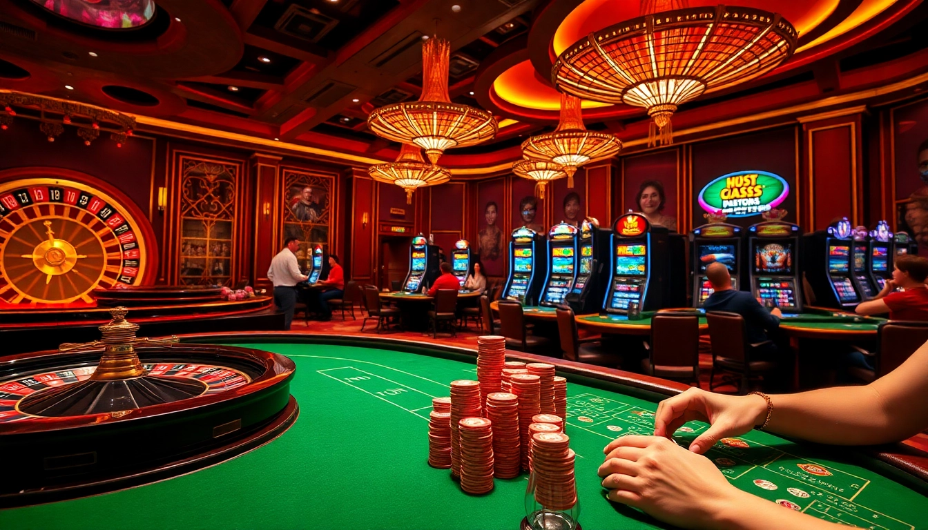 Experience the thrill of gaming at 789f lừa đảo casino, with vibrant tables and joyful players immersed in excitement.