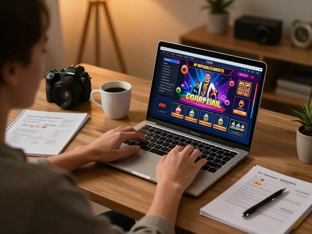 Engaged in online casino gameplay at home using nhà cái Net88 for a strategic experience.