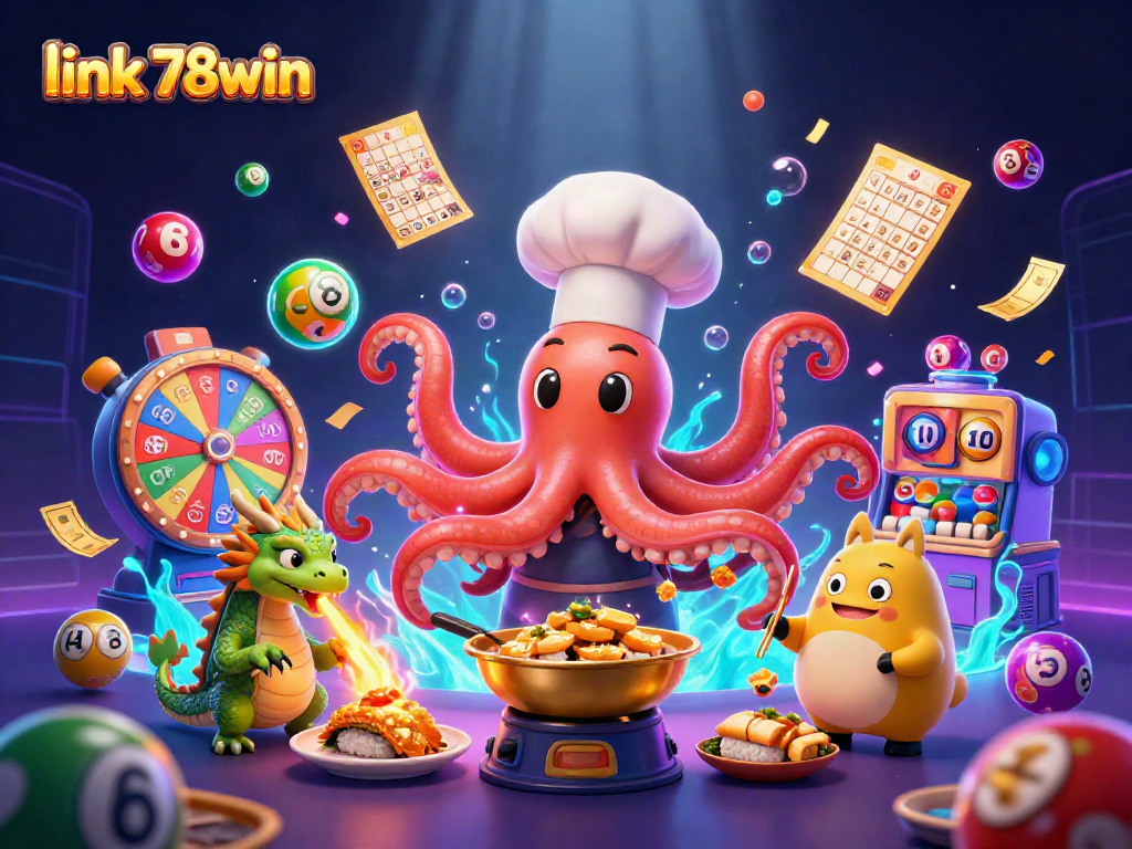 Engage in the exciting games at link 78win featuring dynamic 3D cartoon characters and vibrant casino elements.