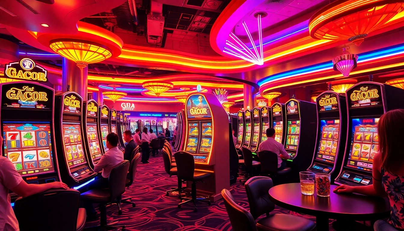 Menang besar di slot gacor yang bersinar di kasino yang ramai.