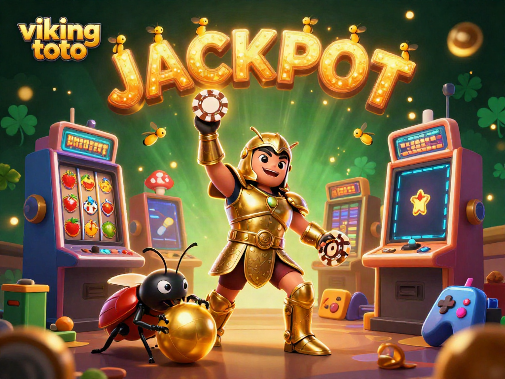 Experience the thrill of the viking toto jackpot with a beetle hero and vibrant slot machines.