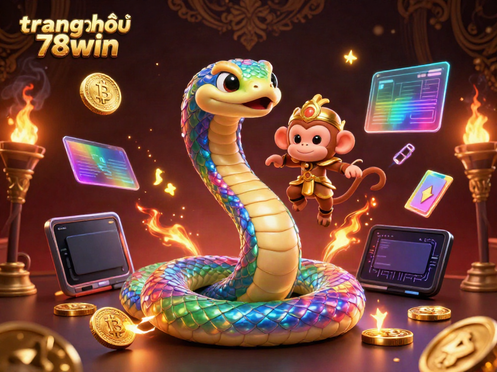 Spin the reels at trang chủ 78win with vibrant colors and a magical scene full of excitement.