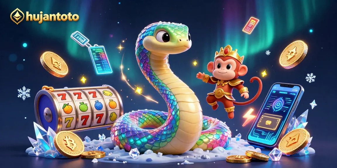 Menikmati sensasi permainan hujantoto dengan simbol slot dan koin digital di arena magis.