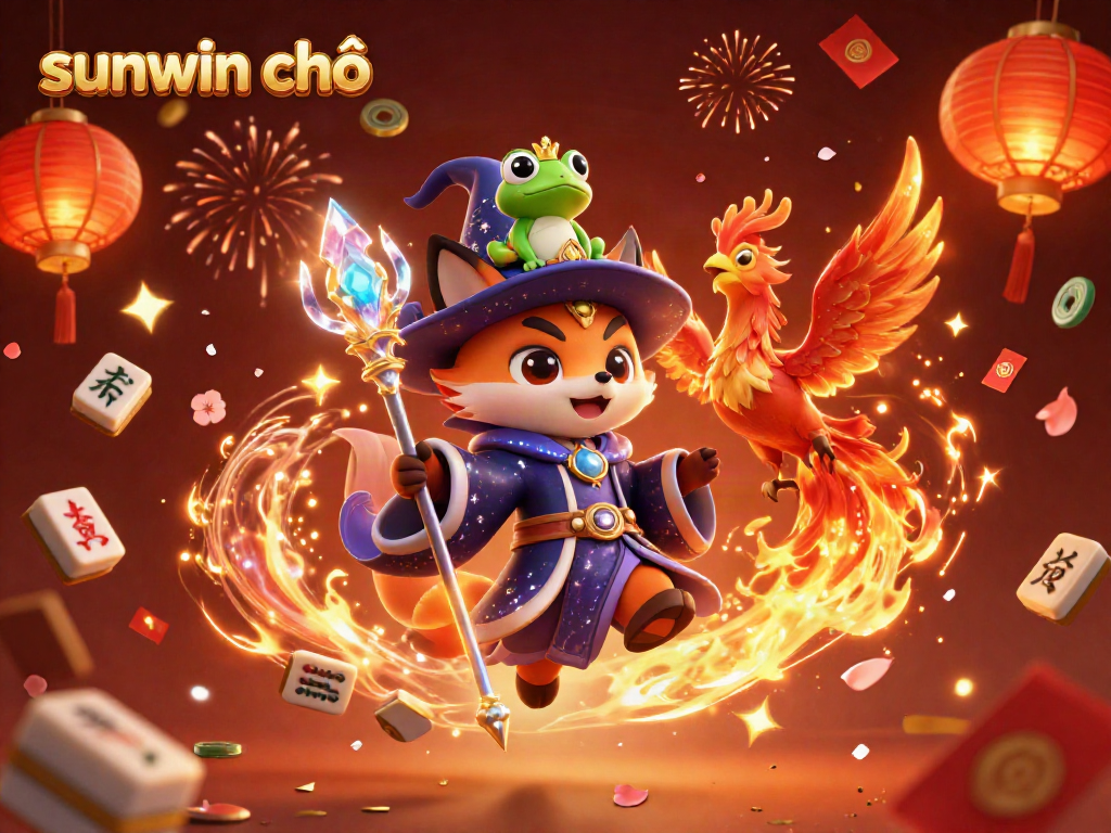 Engage in thrilling gaming with sunwin chính chủ, surrounded by magical elements and casino symbols.