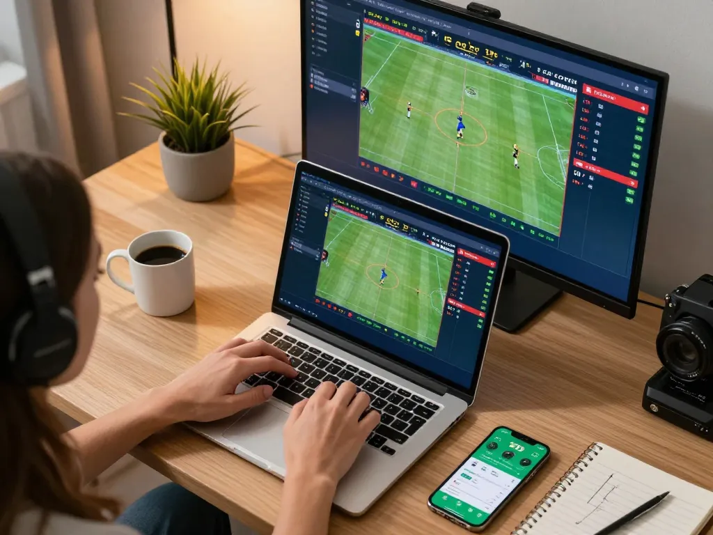 Engaging in sports betting with LGOSUPER app displayed on smartphone, showcasing live odds.