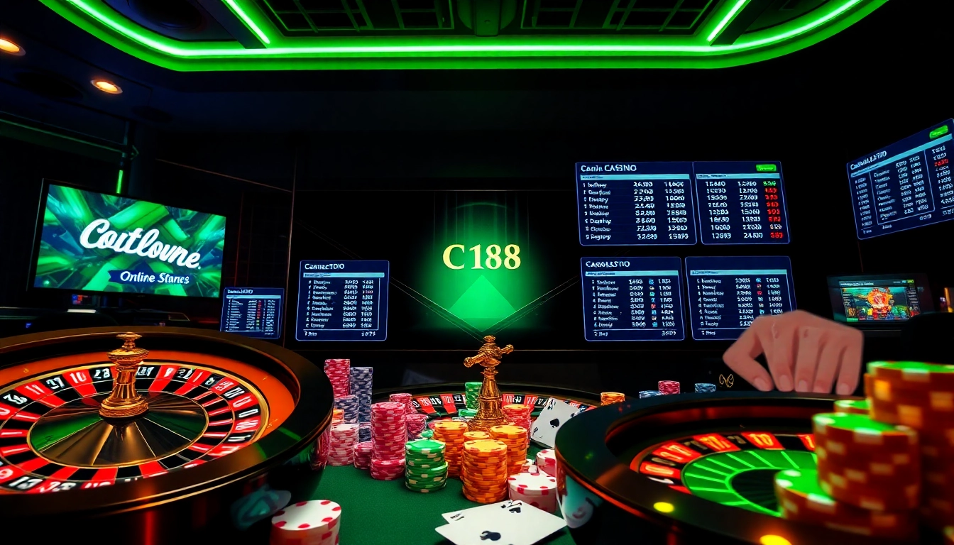 C 168 - Engaging online casino gameplay with vibrant tables and interactive elements.