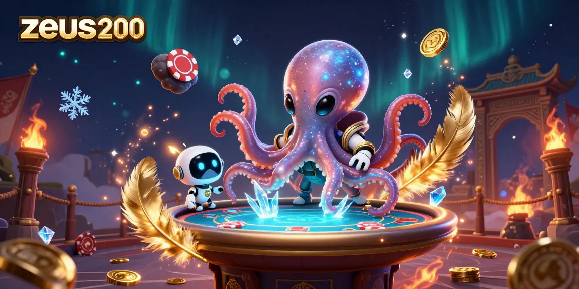 Menangkan poker di zeus200 dengan kepiting luar angkasa dan chip kasino mengelilinginya.