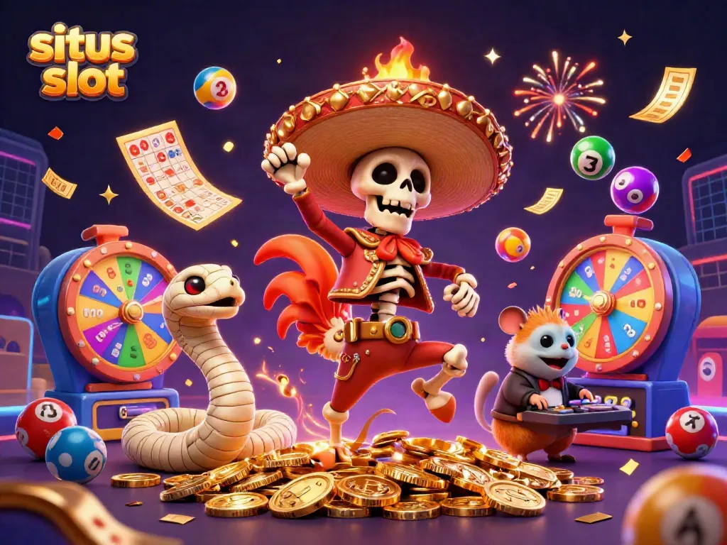 Mainkan situs toto slot dengan karakter kartun unik yang merayakan kemenangan di dunia permainan.