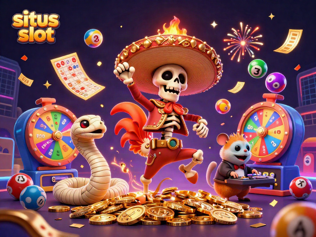 Mainkan situs toto slot dengan karakter kartun unik yang merayakan kemenangan di dunia permainan.