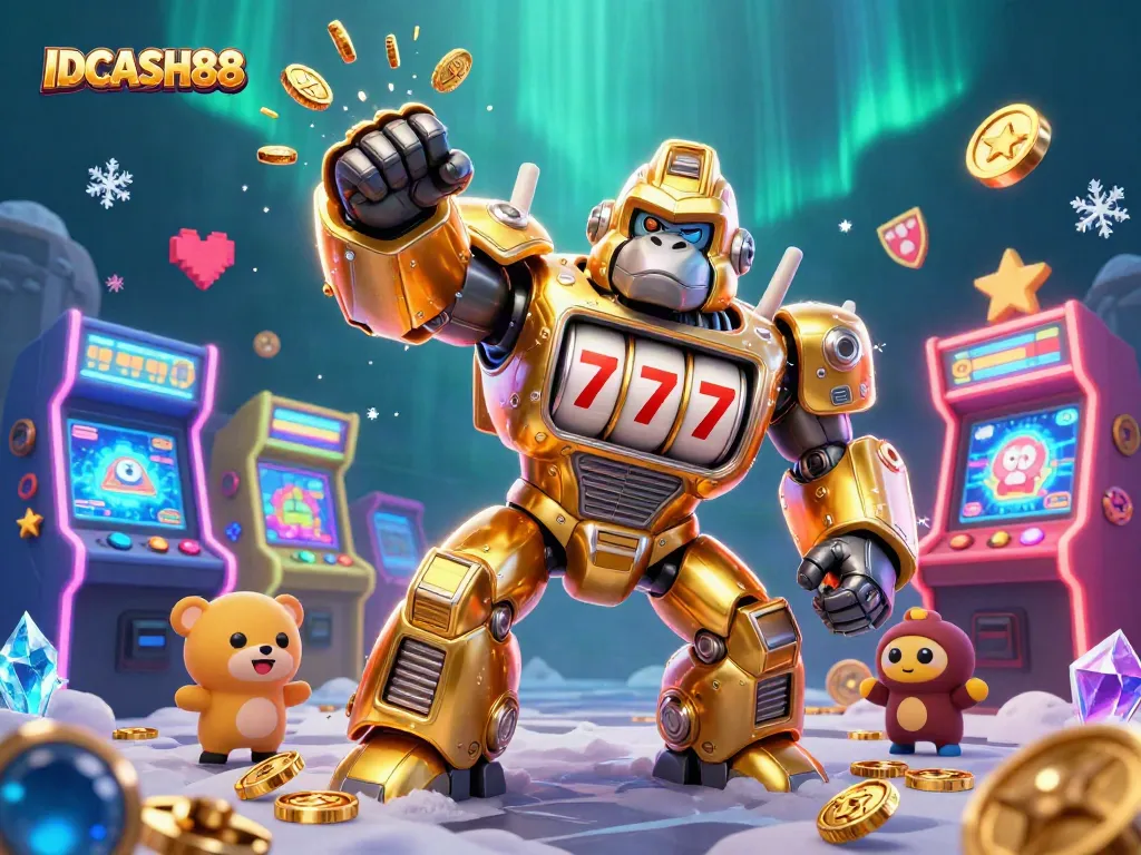 Engage with IDCASH88's vibrant casino experience through a stunning 3D transformation adventure.