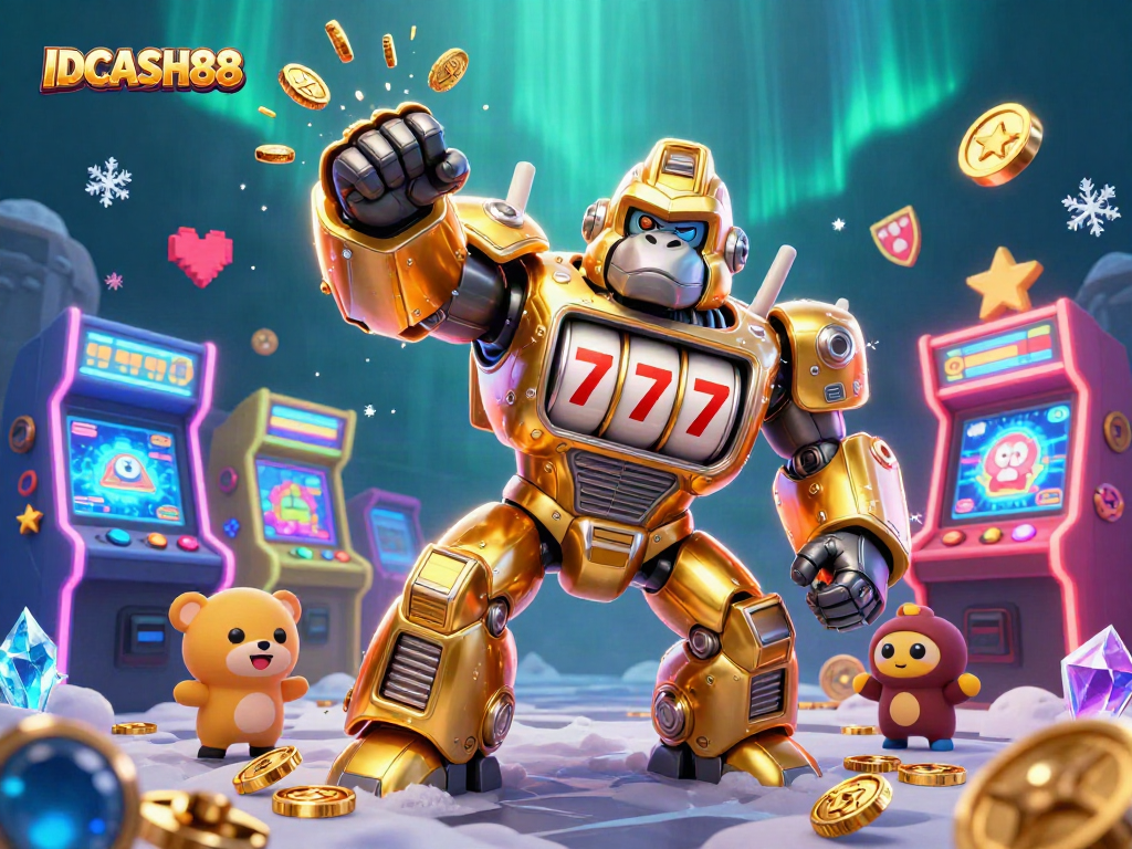 Engage with IDCASH88's vibrant casino experience through a stunning 3D transformation adventure.