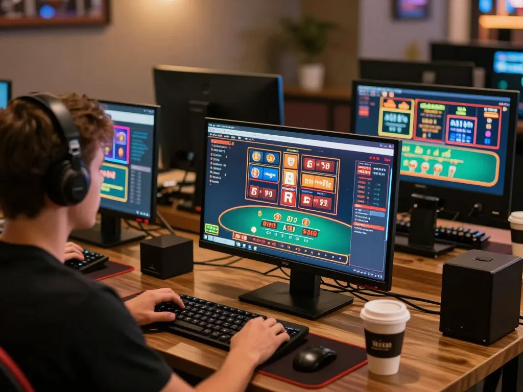 Player strategies on luckywinzdev during an exciting online casino session.