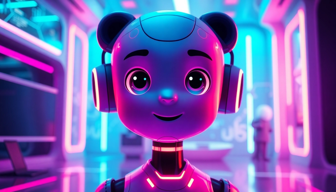 Interactive AI character environment showcasing crushonai technology and emotional chat features.