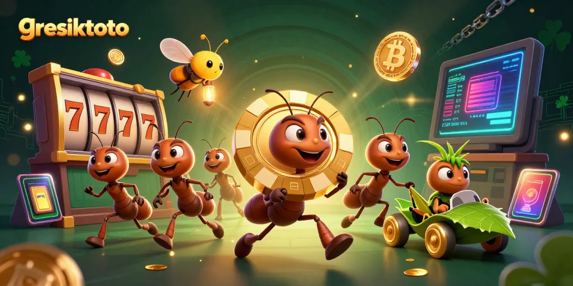 Engage with the exciting heist of ants carrying the golden poker chip for gresiktoto casino gaming.