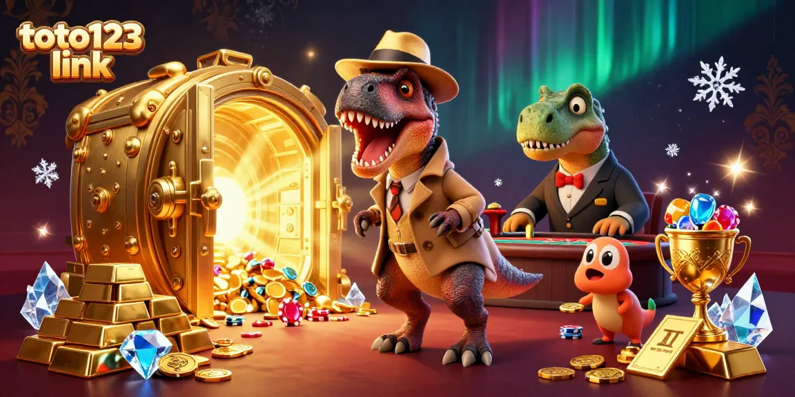 Engage in thrilling gameplay at toto123 link with our unique cartoon scene of a velociraptor card counter at a blackjack table.
