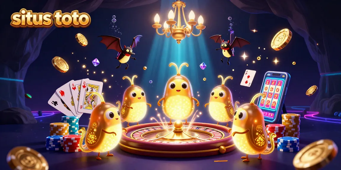 Bermain situs toto dengan slot yang penuh keberuntungan dan cahaya dari ulat bercahaya.