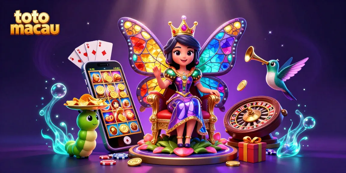 Mengalami keseruan toto macau dengan ilustrasi 3D yang menakjubkan, menampilkan ratu kupu-kupu dan unsur-unsur judi yang menarik.