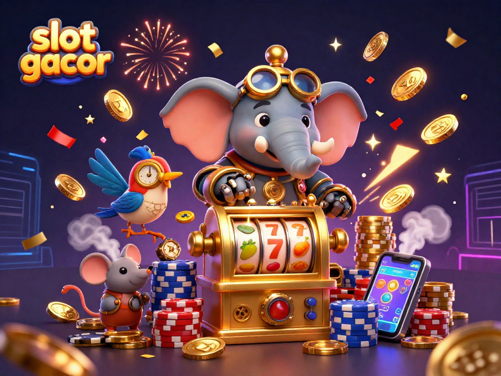 Permainan slot gacor memberikan pengalaman sedikit keberuntungan dengan simbol keberuntungan dan koin emas yang melayang.
