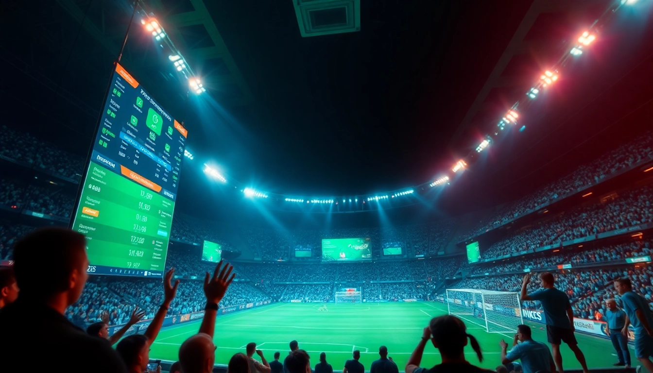 Kèo nhà cái digital betting environment showcasing real-time odds and exciting football action.