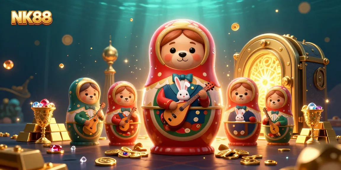 Experience the thrill of NK88 with 3D cartoon casino characters celebrating victories.