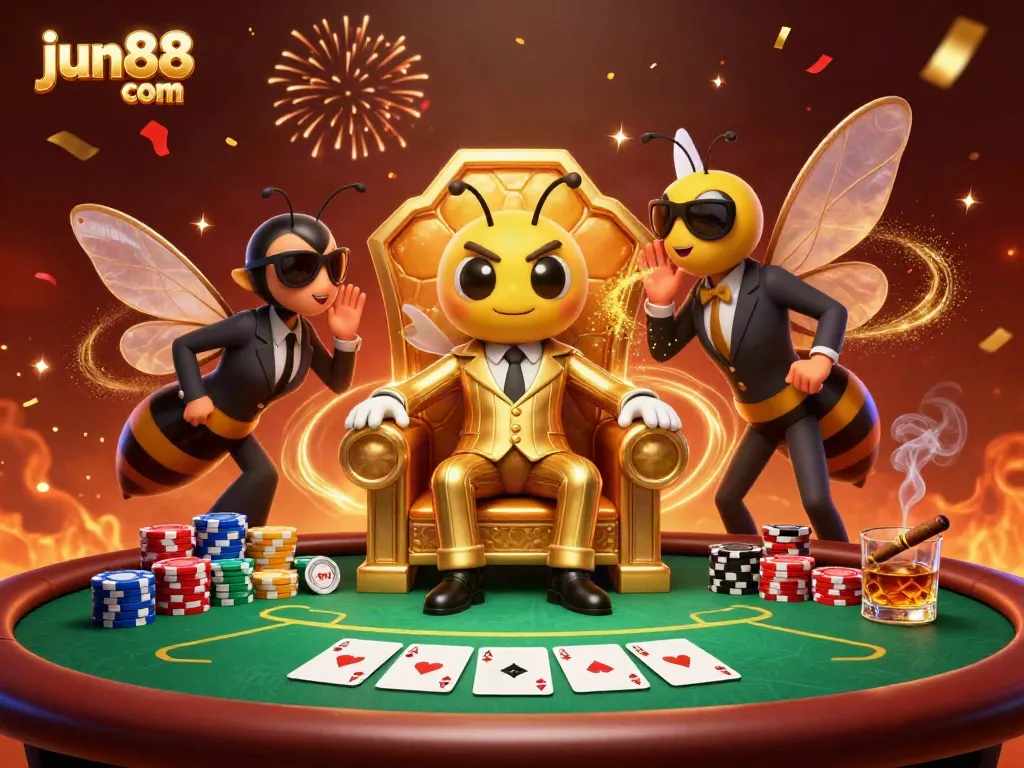 Experience thrilling gameplay with jun88 com as a mob boss oversees an intense poker match.