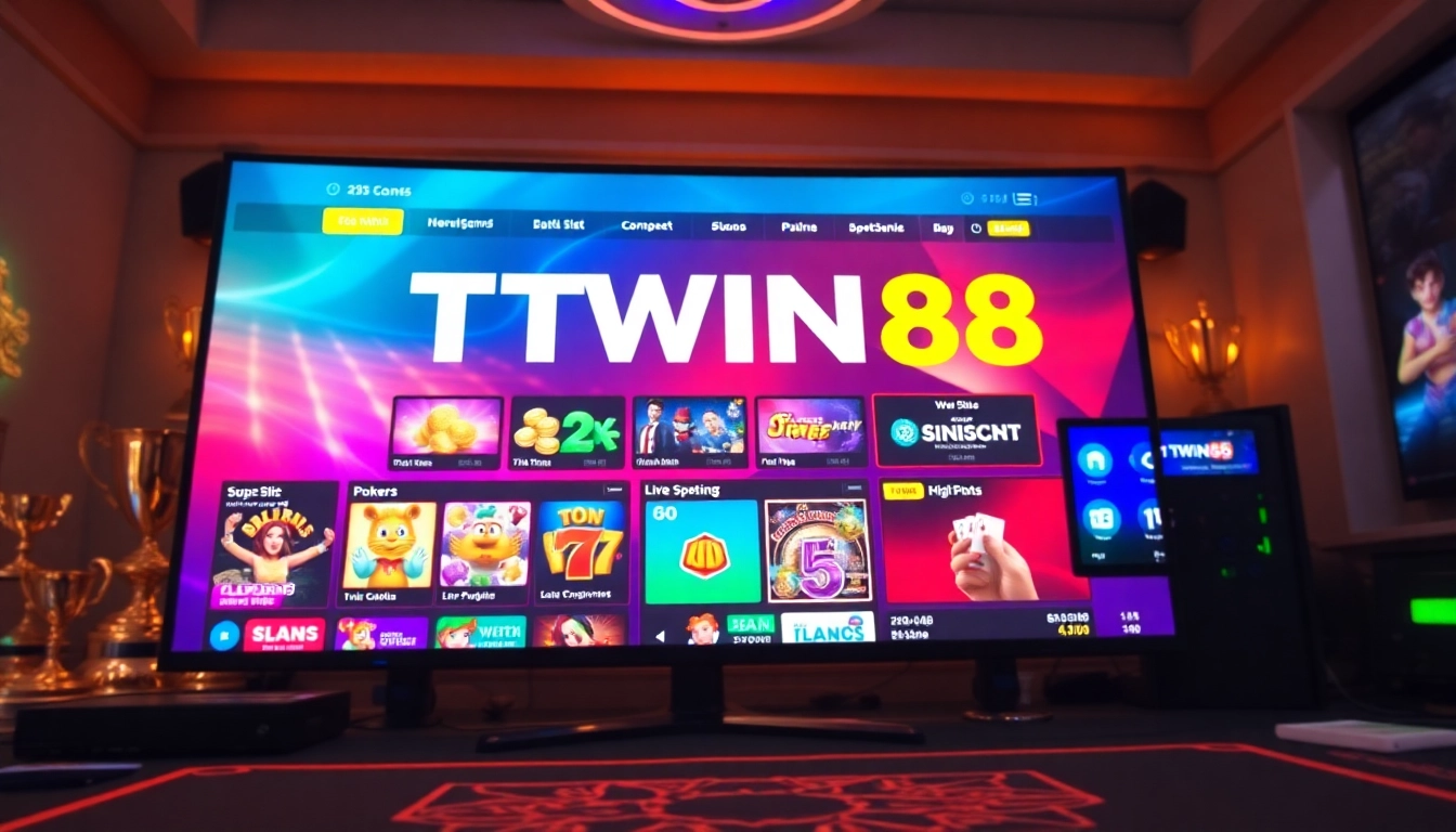 The cổng game twin68 interface highlighting popular games in a vibrant and dynamic online gaming environment.