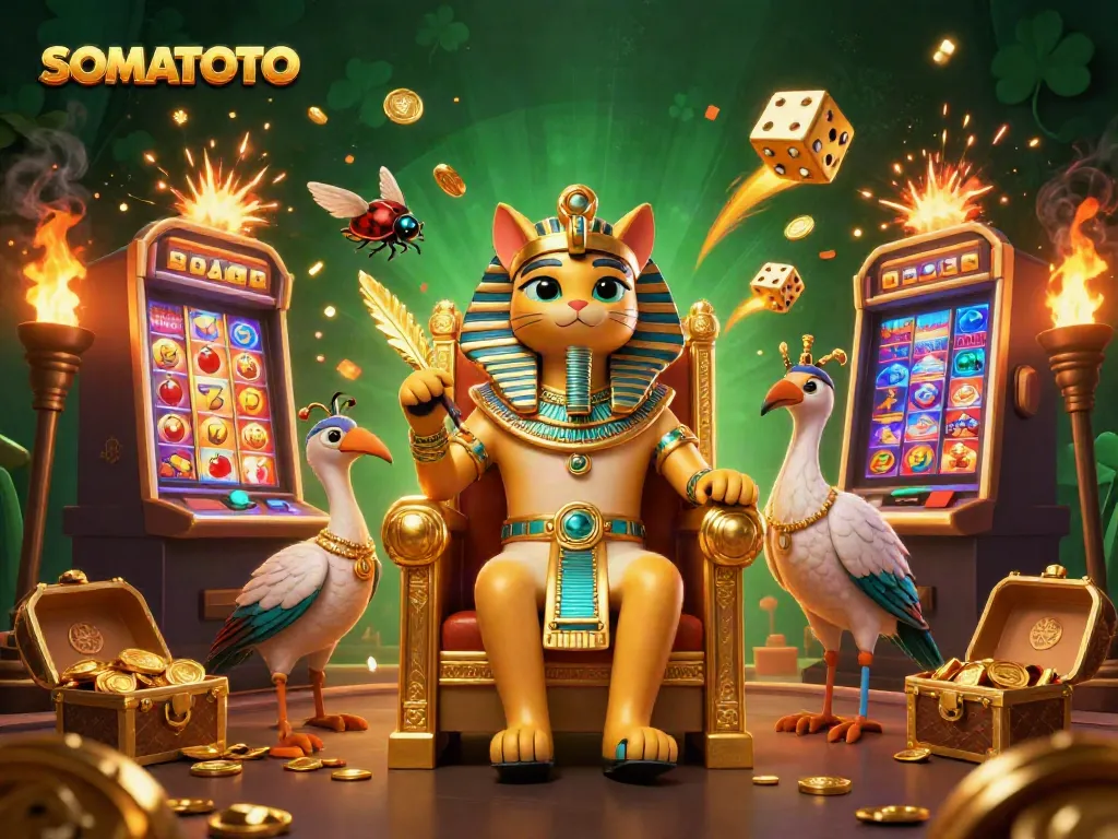 Experience rich winnings with SOMATOTO at vibrant casino slots bursting with gold and fortune