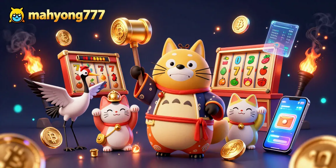 Engage with mahyong777's vibrant casino experience featuring dynamic game elements and whimsical characters.