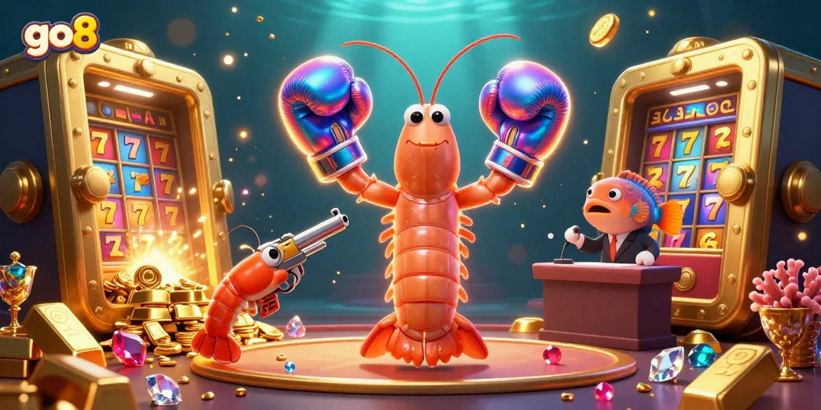 Experience the thrill of go8 gambling with vibrant characters and dazzling casino elements.