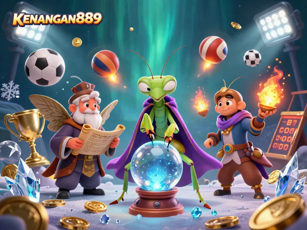 Play thrilling games and win with KENANGAN889 on an engaging cartoon scene filled with energy.