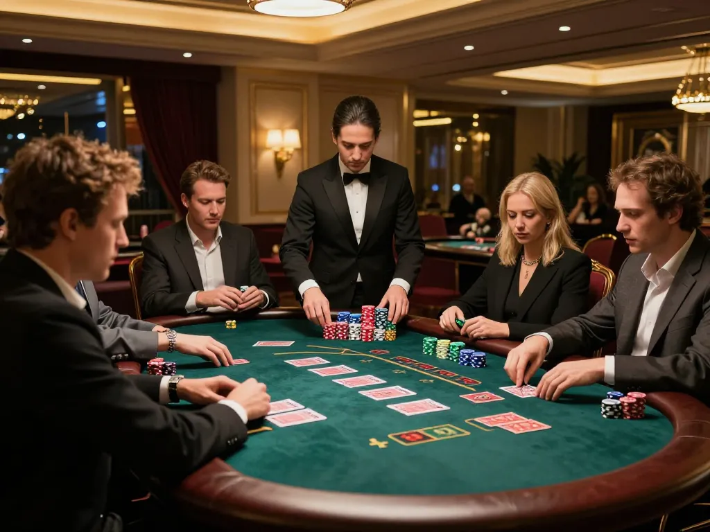Experience exciting baccarat gameplay at nk88's luxurious casino tables with professional dealers and strategic betting.
