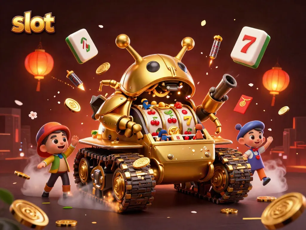 Menangkan slot dengan visual mewah dari mini kasino dalam peluru tank emas yang fenomenal.
