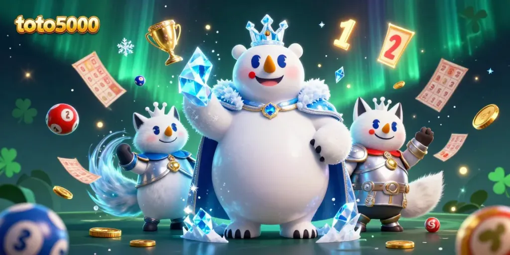 Experience winning moments with toto5000 featuring a vibrant scene of lottery gameplay and energetic characters.