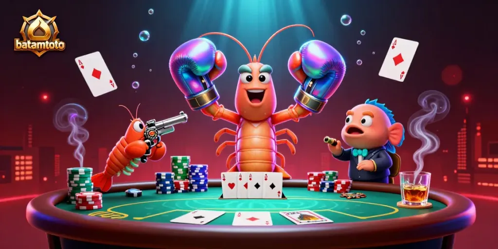 Experience batamtoto excitement with enchanting poker action featuring vivid sea-inspired characters.