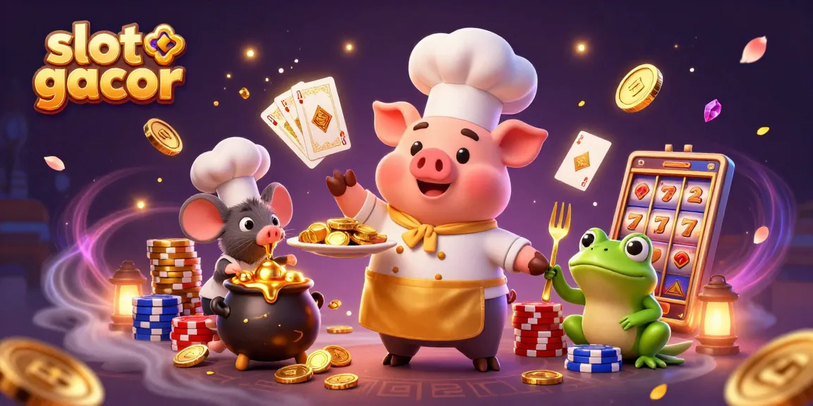 Menangkan slot gacor dengan ilustrasi 3D menggugah selera yang penuh emas dan keberuntungan.