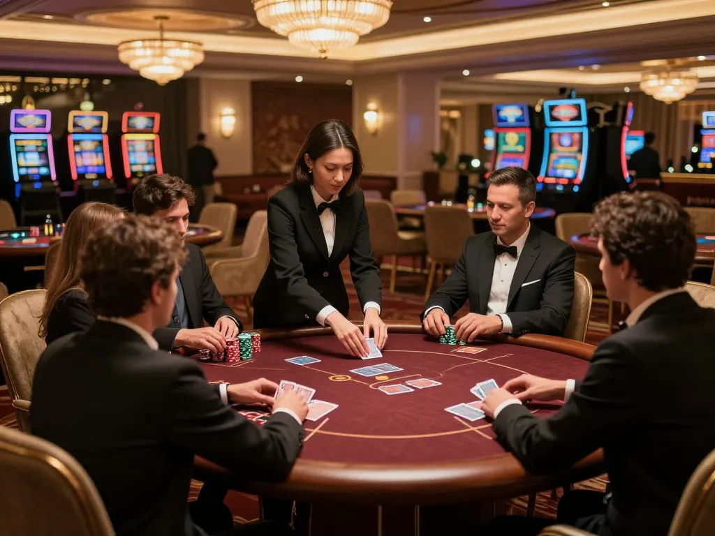 Play poker at LGOLUX's exclusive VIP table in a luxury casino atmosphere
