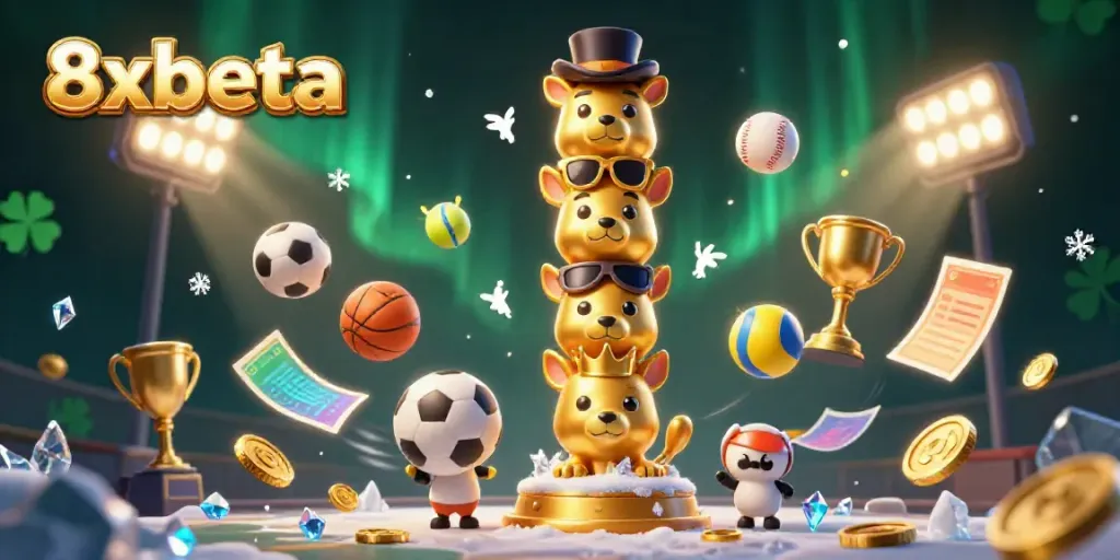 Engage with 8xbeta through a vibrant casino scene featuring dynamic characters and thrilling game elements.