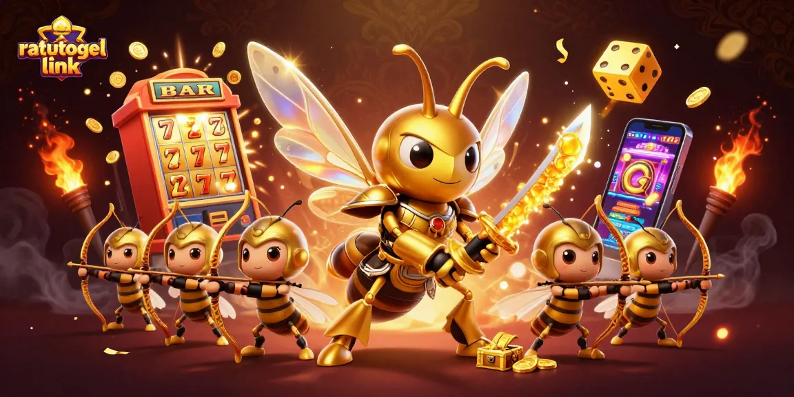 Experience thrilling jackpots with the ratutogel link in an engaging casino illustration.